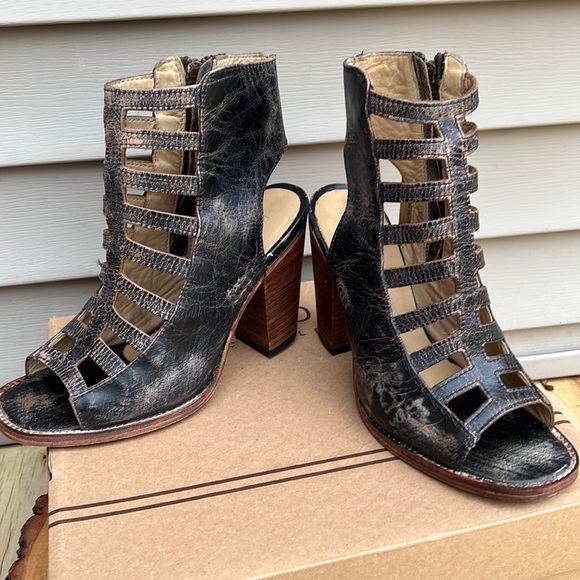 BED|STU OCCAM Peep Toe Heel Black Lux Women size 9 🥳 Host Pick 🥳 - Picture 9 of 16